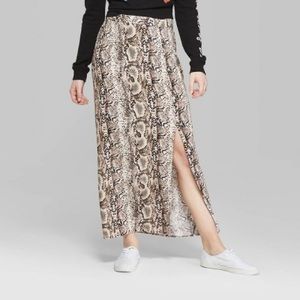 Wild Fable Maxi Skirt Snake Animal Print Cover Up